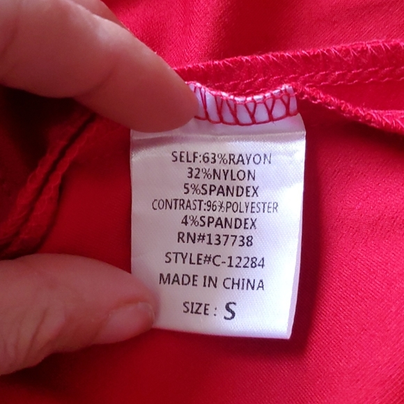 Lulu's Yes to the Mesh Skater Dress Red - Picture 5 of 10